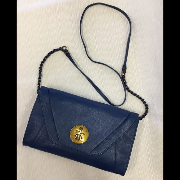 Elliott Lucca Navy Leather Bag. - Picture 2 of 8